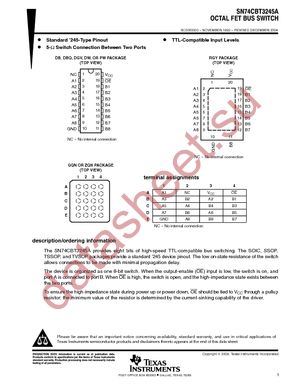 SN74CBT3245ADBQRE4 datasheet  